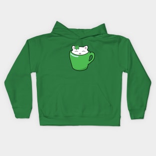 Cute St Patrick's day cat Kids Hoodie